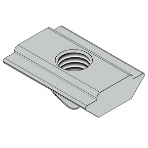 Slot nut with spring plate, M6 and M8