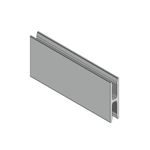 H-profile, natural anodized aluminium, cutting